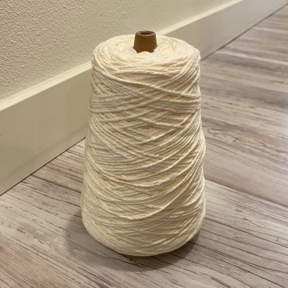Cream/Ecru Cotton Yarn Cone - Lily Sugar’n Cream 100% Cotton Yarn